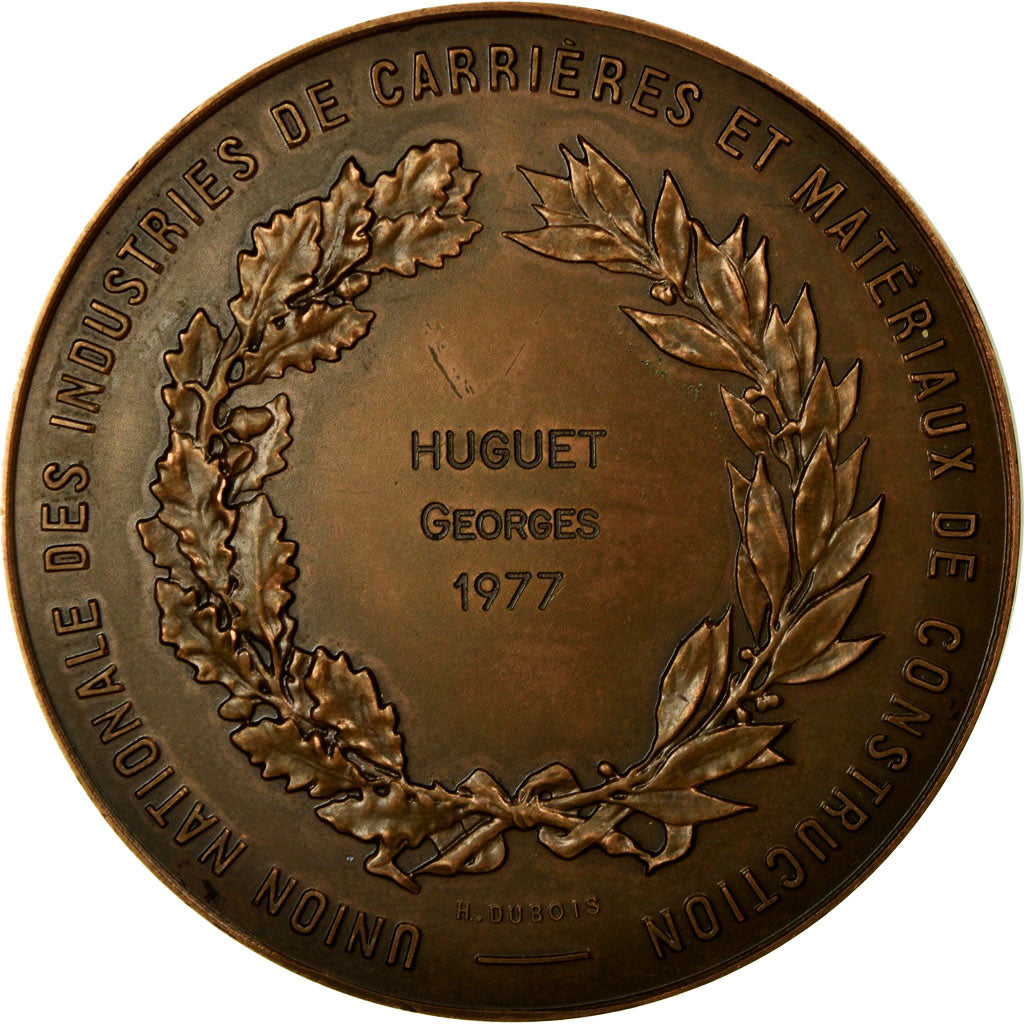 France, Medal, Marianne, Union Nationale des Industries Carrières, 1977