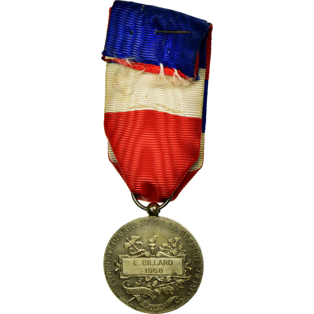 France, Médaille d'honneur du travail, Médaille, 1958, Excellent Quality