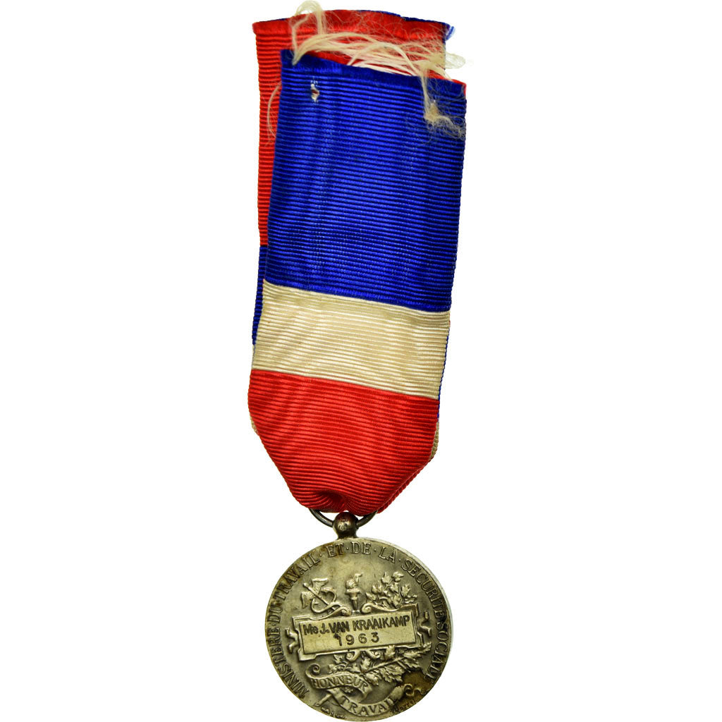 France, Médaille d'honneur du travail, Medal, 1963, Excellent Quality