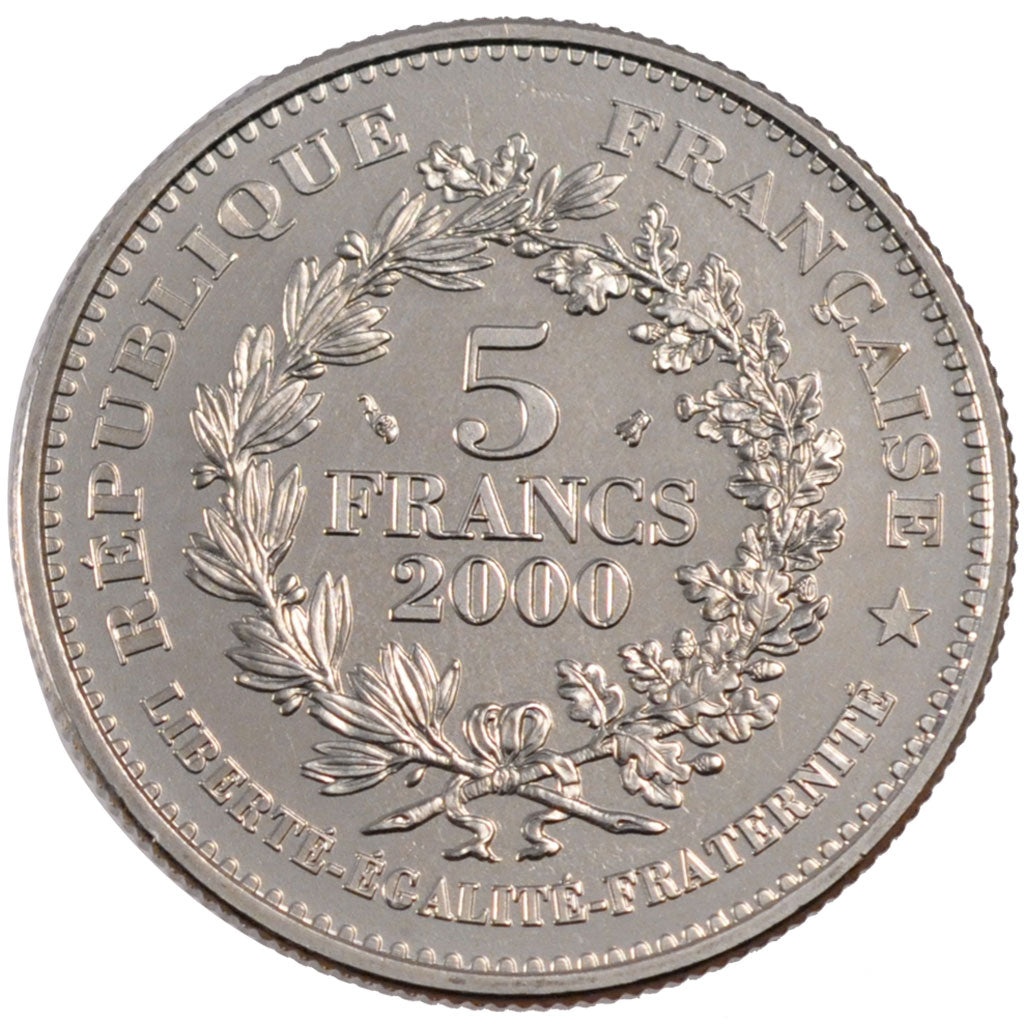 FRANCE, Marianne du nouveau franc, 5 Francs, 2000, Paris, MS(63), Cupro-nickel,.