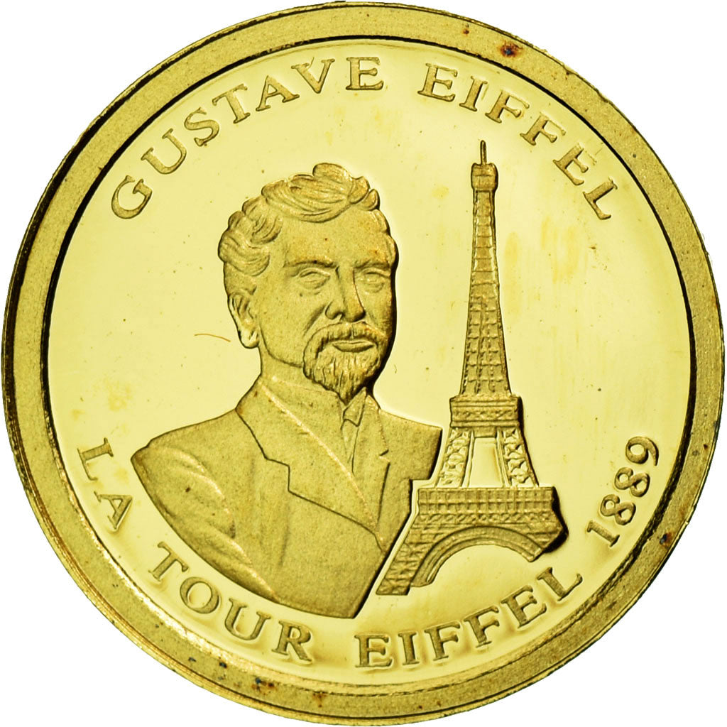 Francia, medaglia, Gustave Eiffel, 2009, FDC, Oro