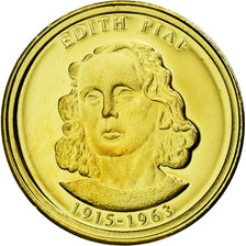 Francia, medalla, Edith Piaf, 2009, FDC, Oro