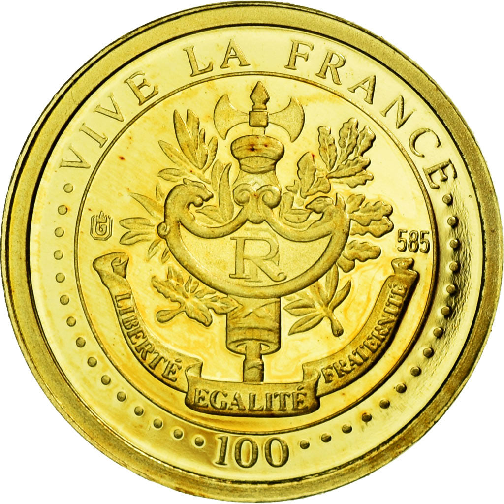 Francia, medalla, Edith Piaf, 2009, FDC, Oro