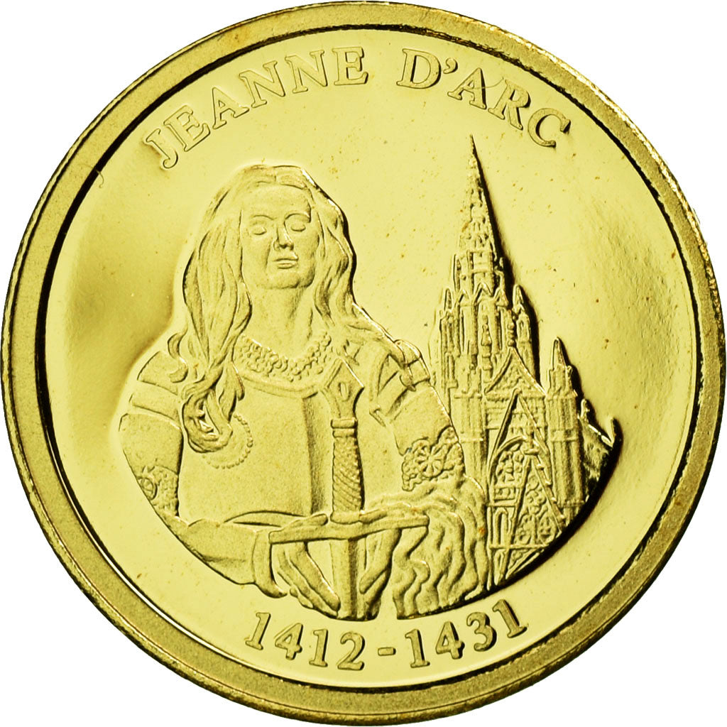 Francia, medaglia, Jeanne d'Arc, 2009, FDC, Oro