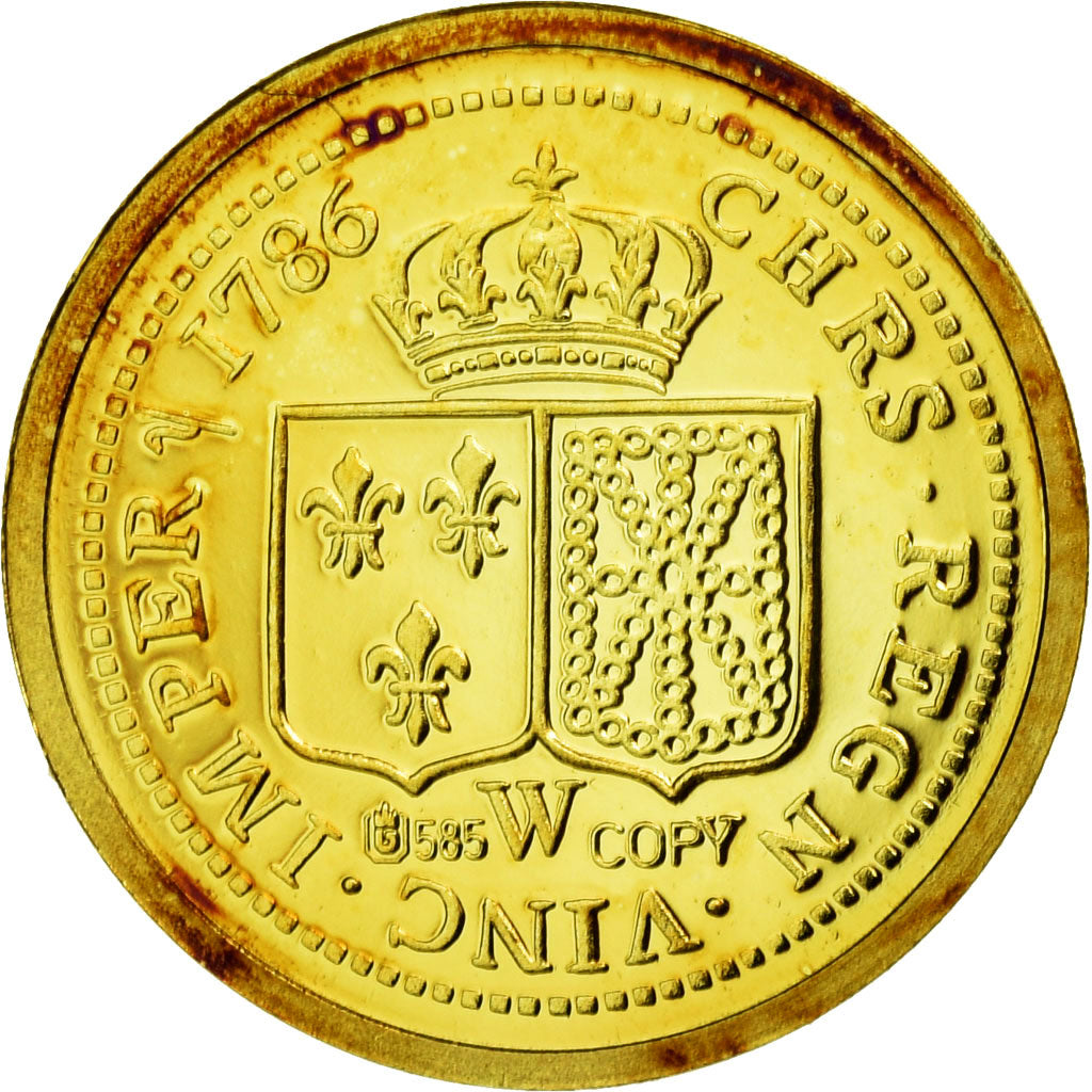 France, Médaille, Réplique de Louis d'or, 2009, FDC, Or