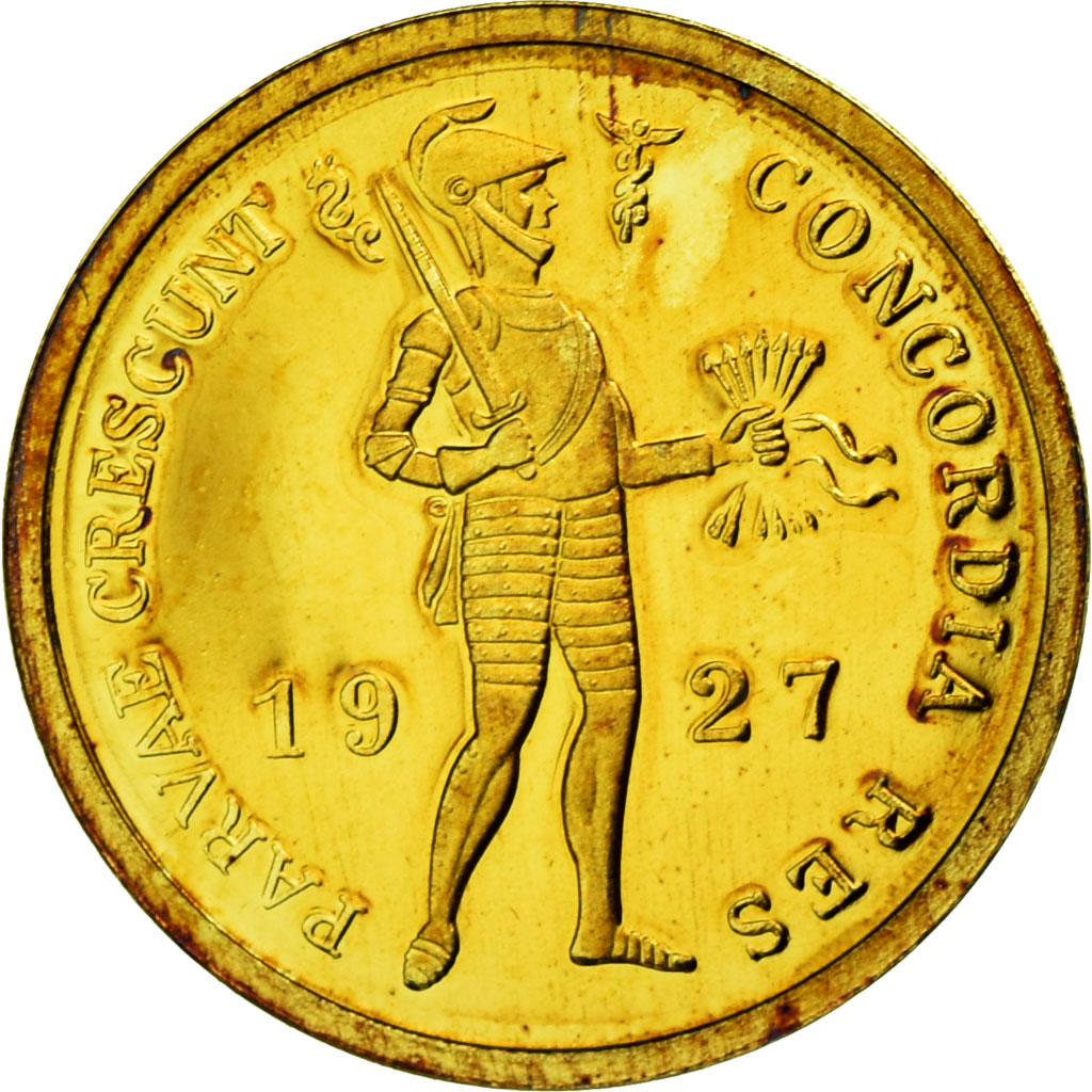 Netherlands, Medal, Réplique du Ducat au Cavalier, 2009, MS(65-70), Gold