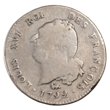 FRANCE, 30 sols françois, 30 Sols, 1792, Paris, KM #606.1, F(12-15), Silver, G..