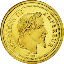 France, Medal, Réplique 100 Francs Napoléon III 1869, 2009, MS(65-70), Gold