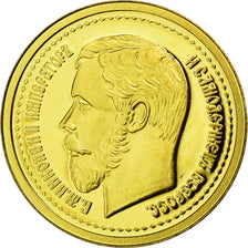 France, Medal, Réplique 15 Roubles Nicolas II 1897, 2009, MS(65-70), Gold