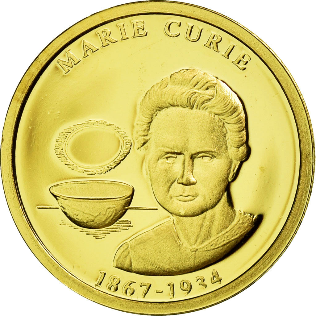 France, Medal, Marie Curie, 2009, MS(65-70), Gold