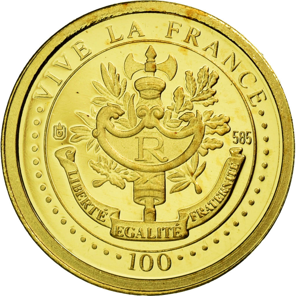 Francia, medaglia, Marechal Leclerc, 2010, FDC, Oro