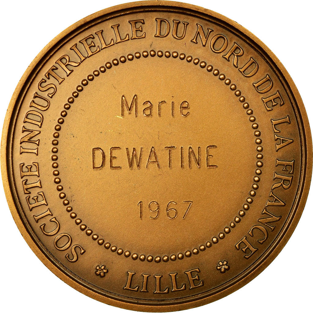 France, Medal, Société Industrielle du Nord de la France, 1967, Brenet