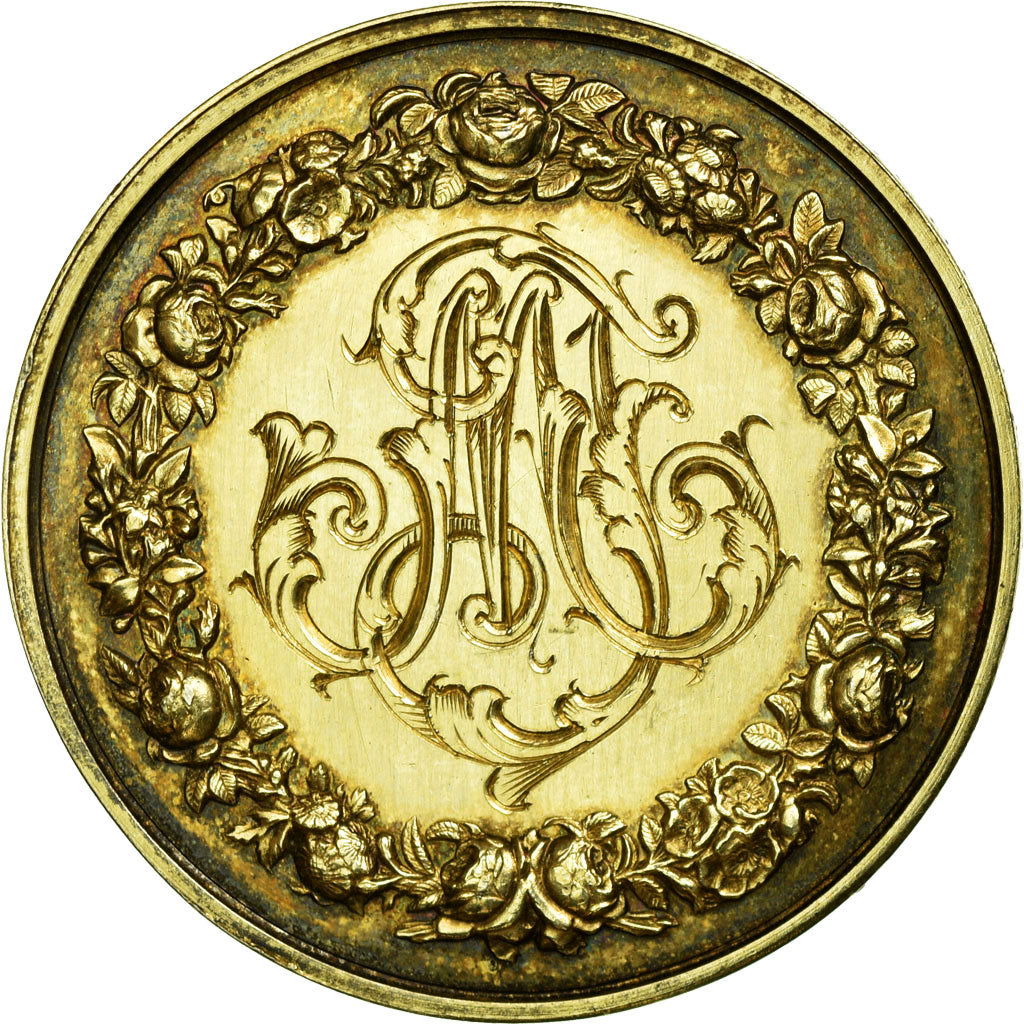 França, Medal, Mariage, Religion, Fidélité Bonheur, 1883, Petit, MS(60-62)