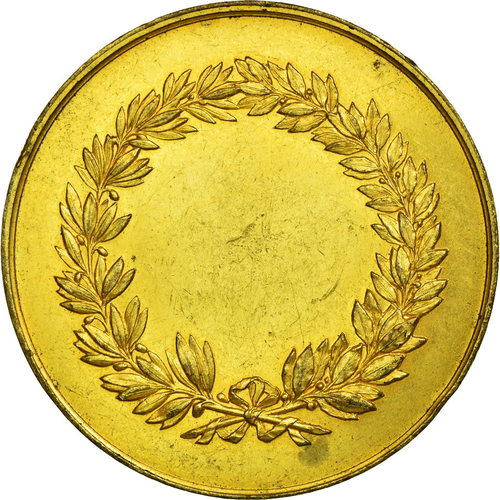 France, Medal, Education, Ecole Villiers, AU(55-58), Gilt Bronze