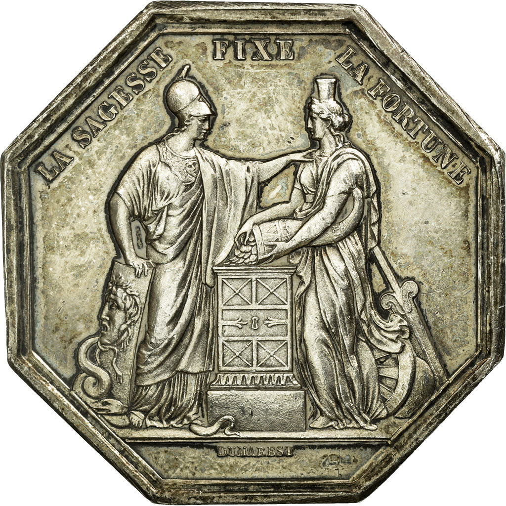 Frankreich, Token, Banque de France, An VIII, Dumarest, VZ, Silber