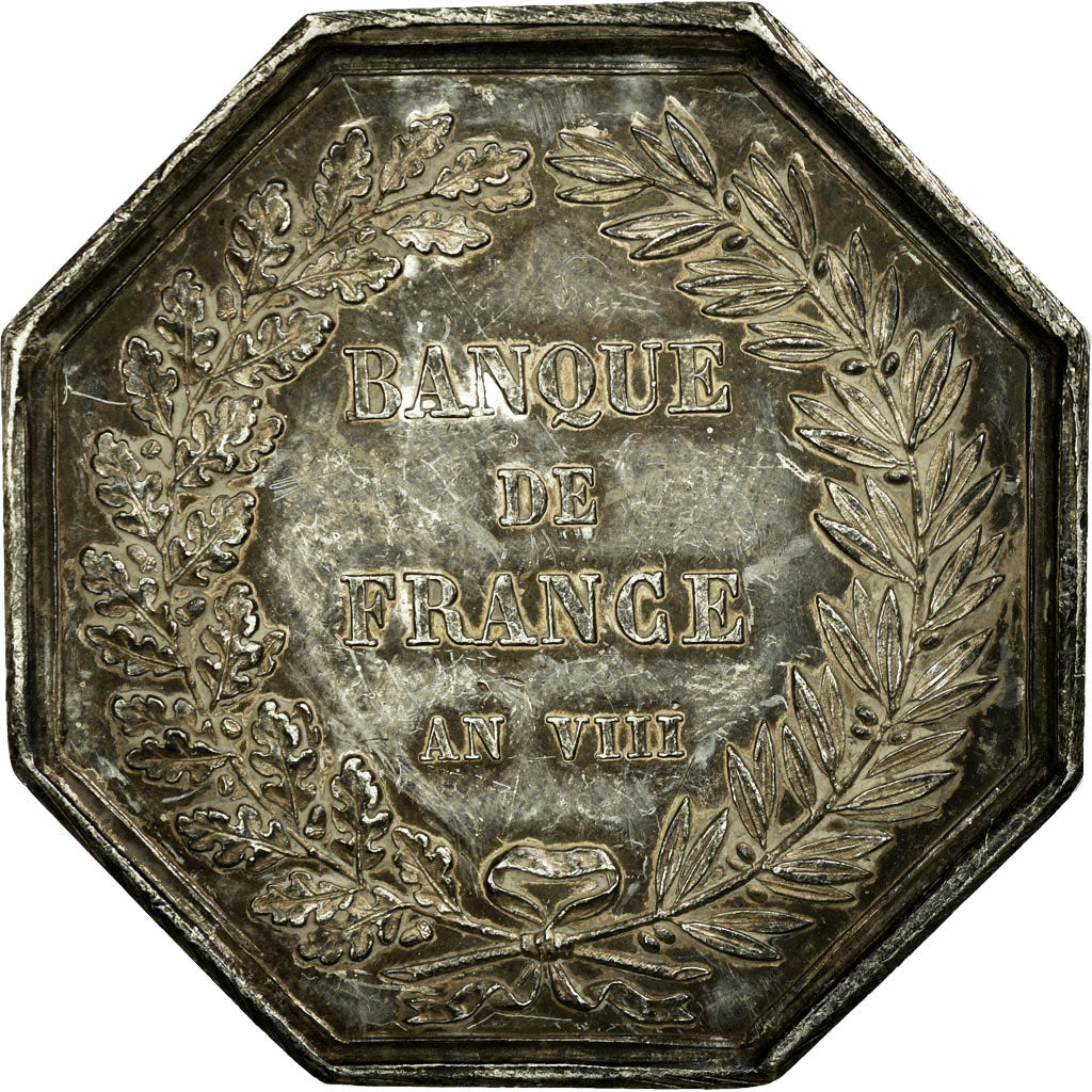 Frankreich, Token, Banque de France, An VIII, Dumarest, VZ, Silber