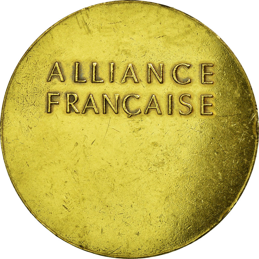 France, Médaille, Alliance française, Marianne, Belmondo, SUP, Copper Gilt