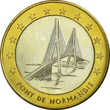France, Médaille, 10 Euro, Ville du Havre, Pont de Normandie, 1996, FDC