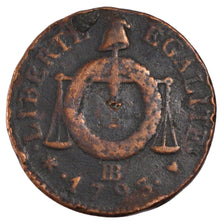 FRANCE, Sol aux balances françoise, Sol, 1793, Strasbourg, KM #619.4, F(12-15), 