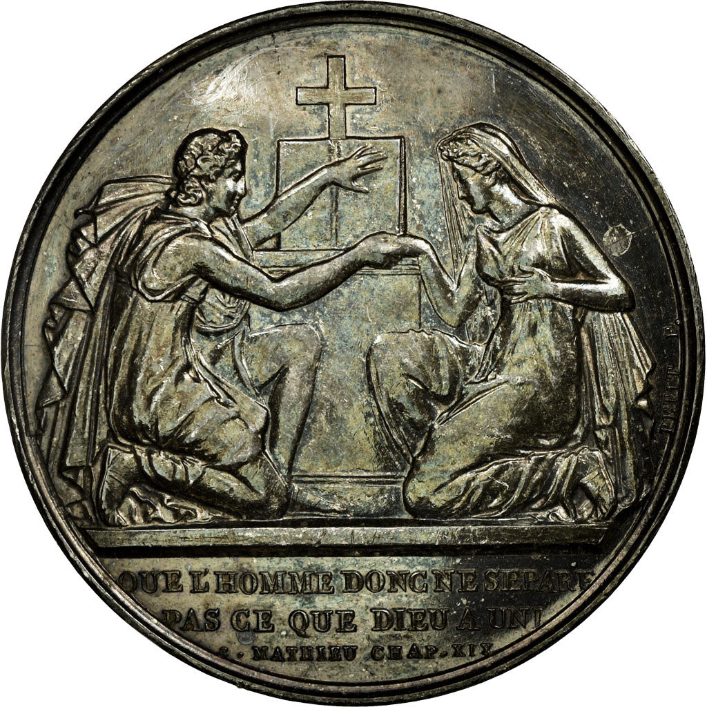 France, Medal, Mariage, Religion, Petit, AU(55-58), Silver