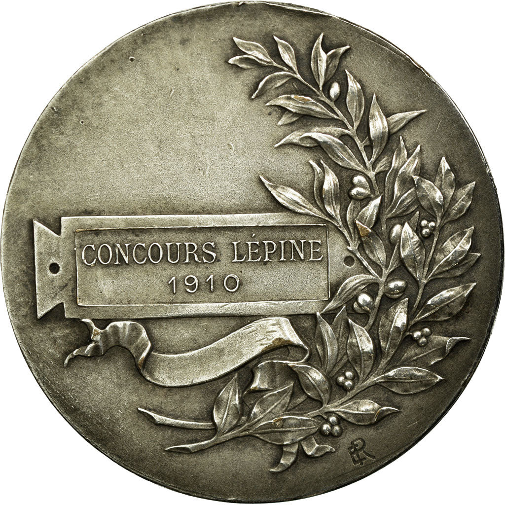 France, Médaille, Concours Lépine, Marianne Casquée, 1910, SUP, Silvered