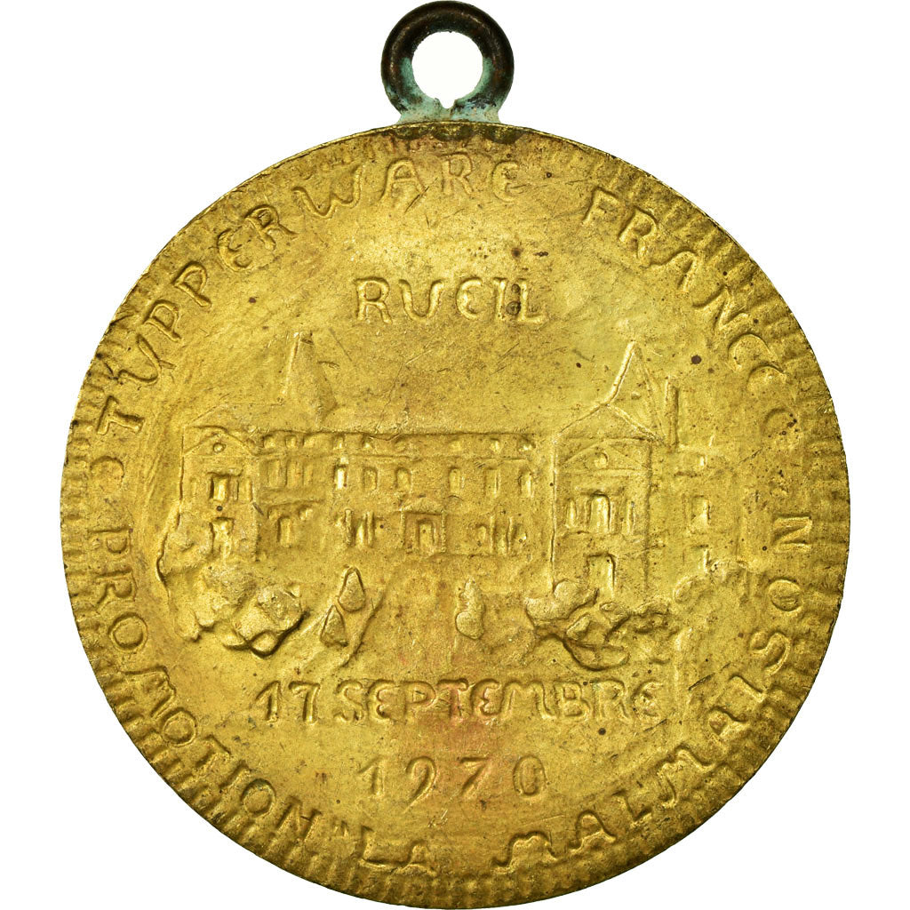 France, Médaille, Tupperware France, Rueil Malmaison, 1970, TTB, Gilt Bronze