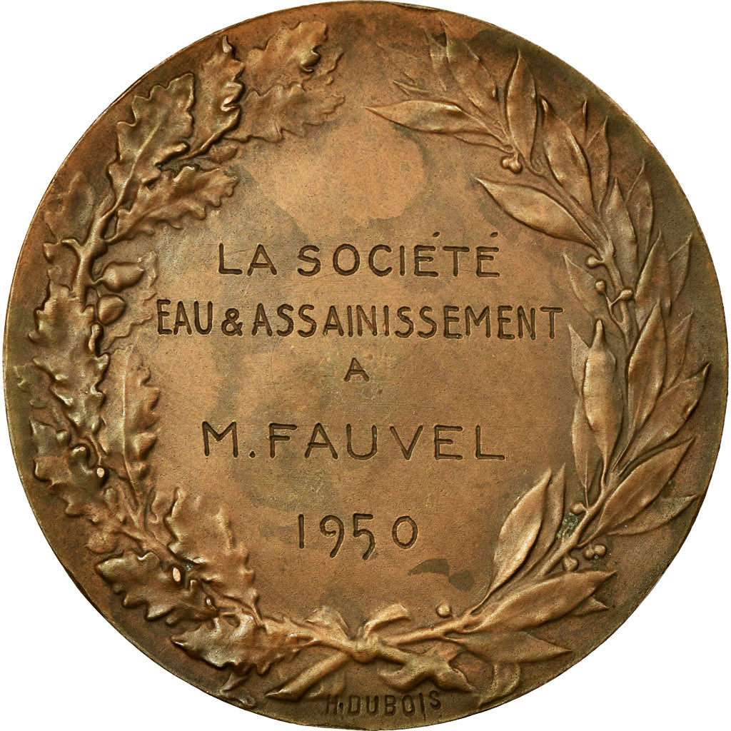 France, Medal, Industrie, Société Eau et Assainissement, 1950, Simon