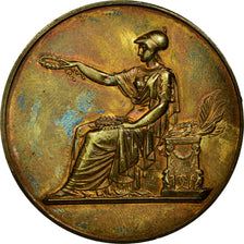 France, Medal, Droit, Justice, 1909, Brenet, MS(60-62), Gilt Bronze