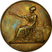 France, Medal, Droit, Justice, 1909, Brenet, MS(60-62), Gilt Bronze