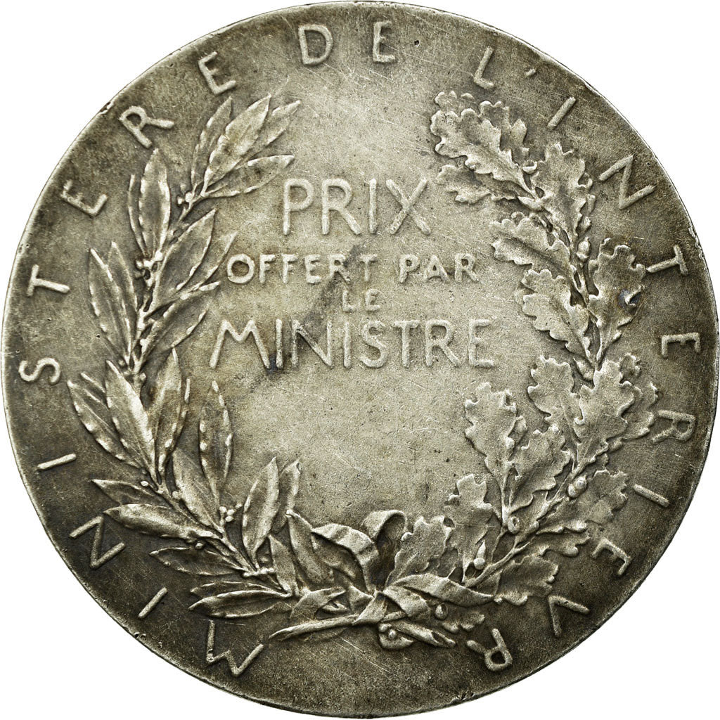 France, Médaille, Marianne Casquée, Ministère de l'Intérieur, Roty, TTB+