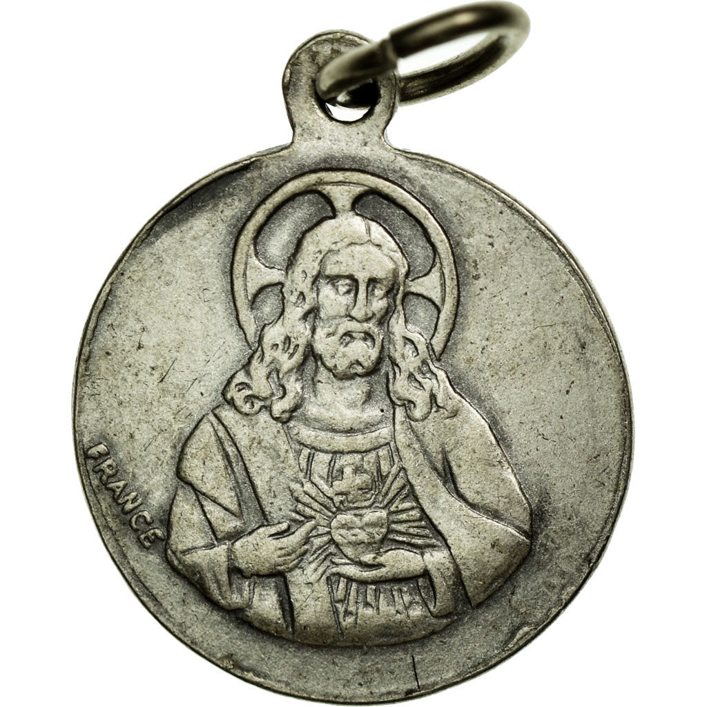 France, Medal, Religion, Notre Dame du Suffrage, AU(50-53), Silvered bronze