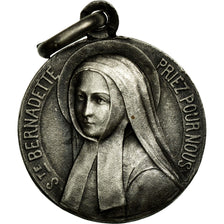 France, Medal, Religion, Bernadette Soubirous, AU(55-58), Silvered bronze