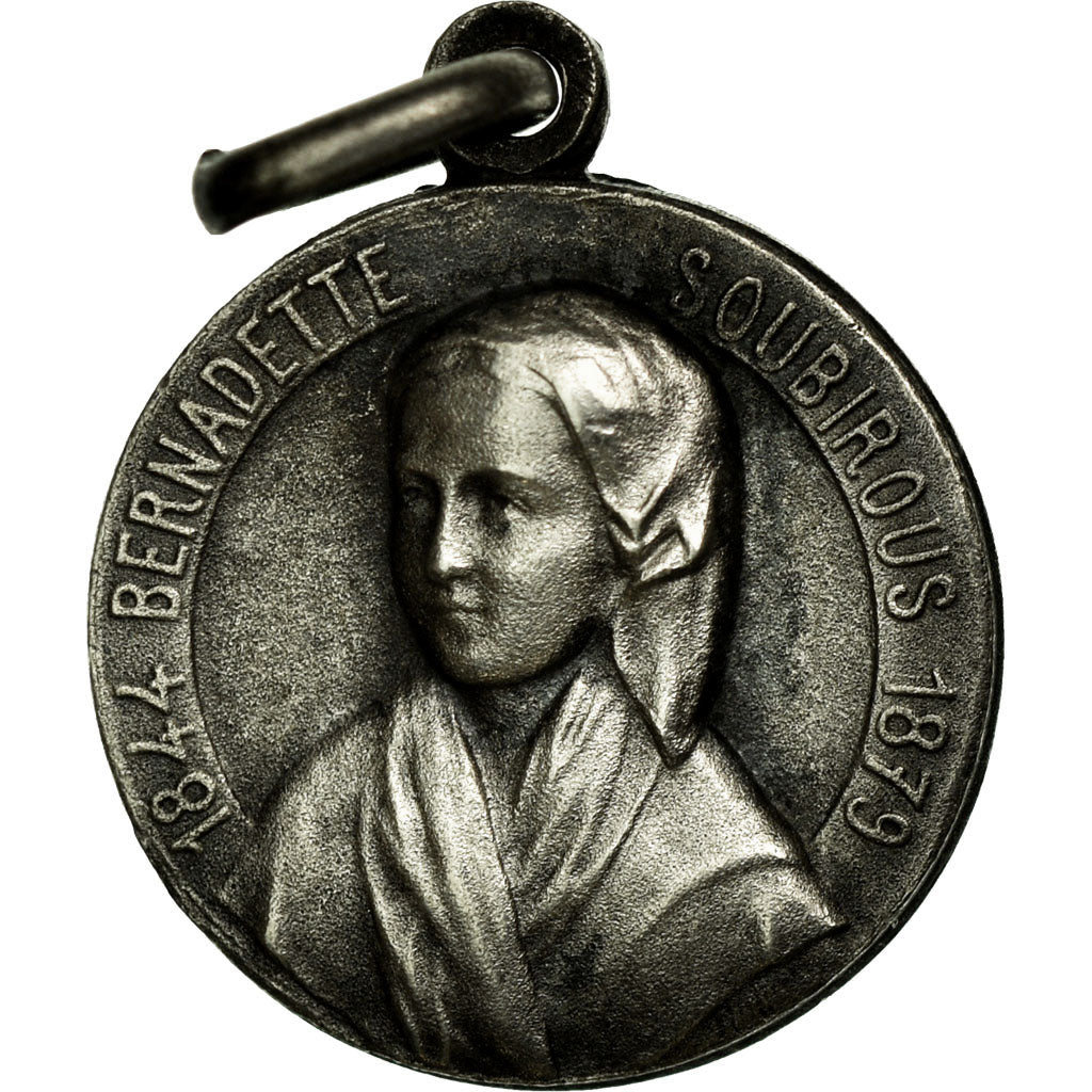 France, Medal, Religion, Bernadette Soubirous, AU(55-58), Silvered bronze