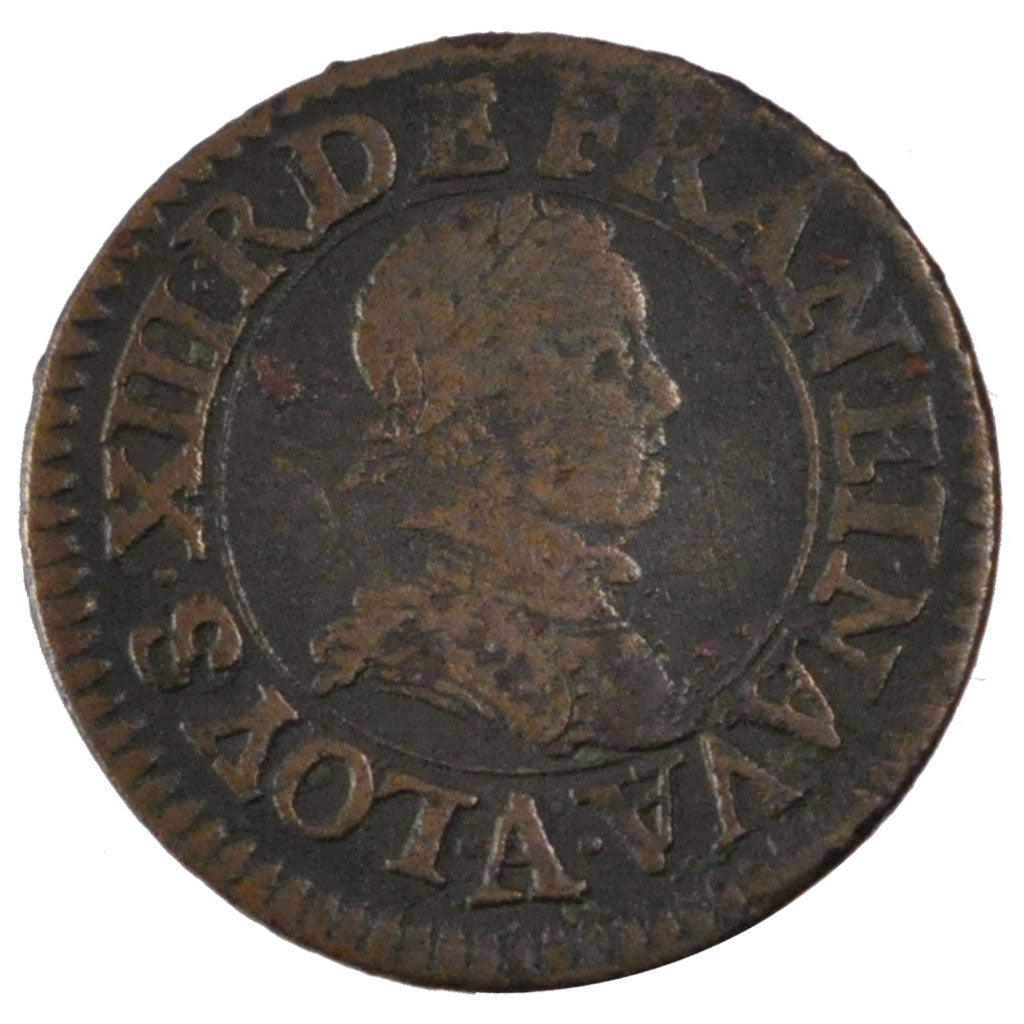 FRANCE, Double tournois, buste enfantin, Double Tournois, 1611, Paris,...