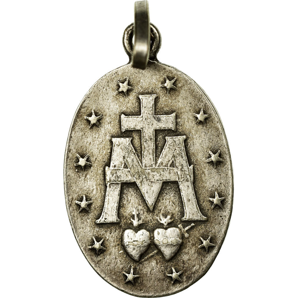 France, Medal, Religion, Marie, VF(30-35), Silvered bronze