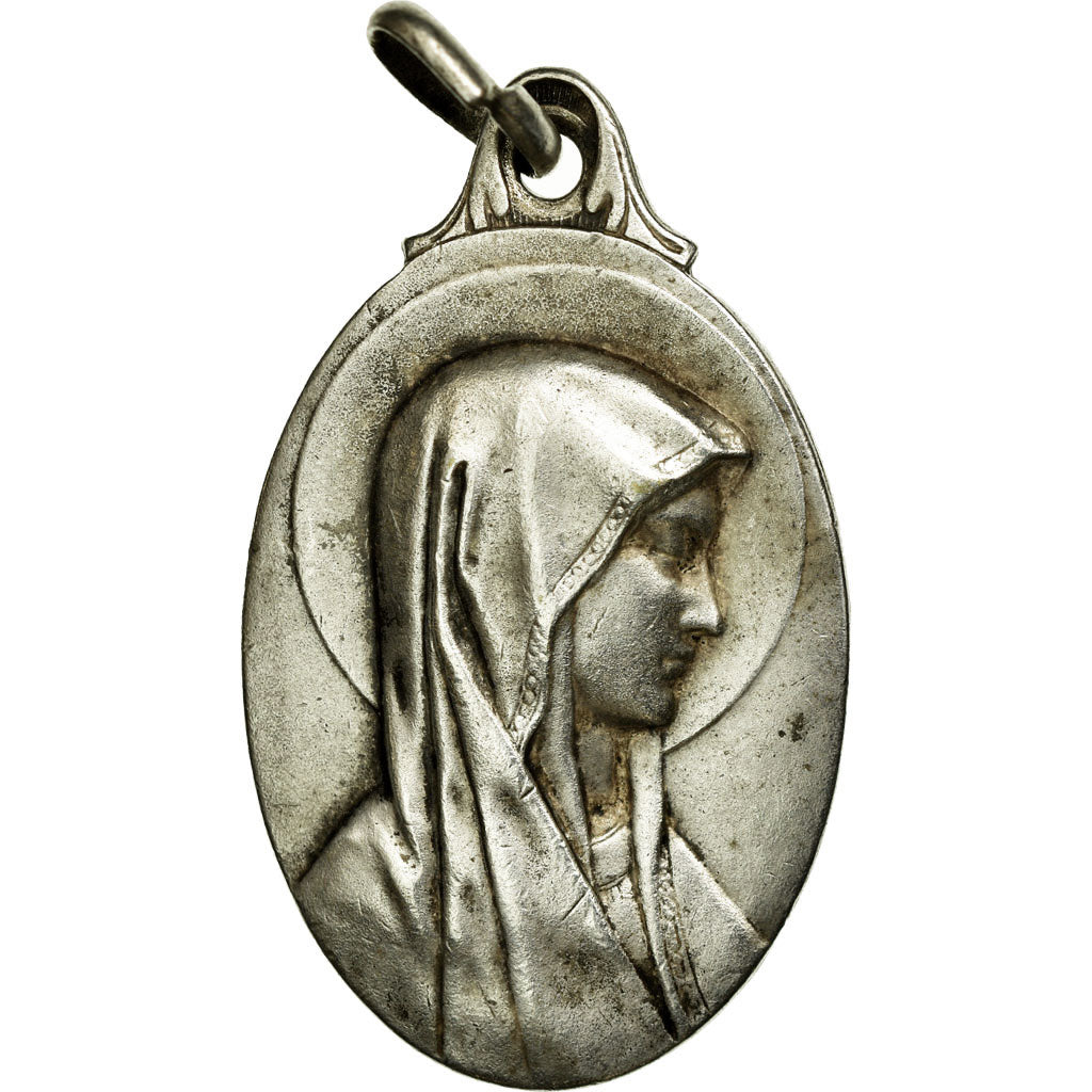 France, Medal, Religion, Lourdes, AU(50-53), Silvered bronze