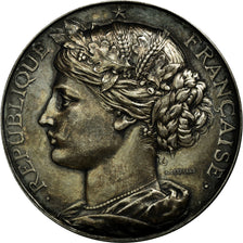 France, Médaille, Marianne, Ville d'Apt, Vaucluse, 1887, Arthus Bertrand, SUP