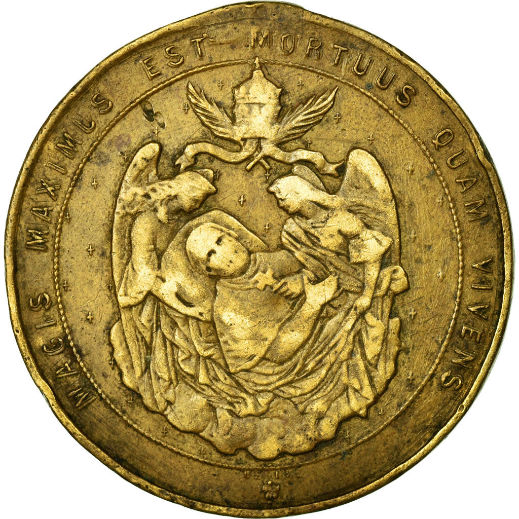 Vaticano, medaglia, Mort du Pape Pie IX, 1878, MB+, Rame