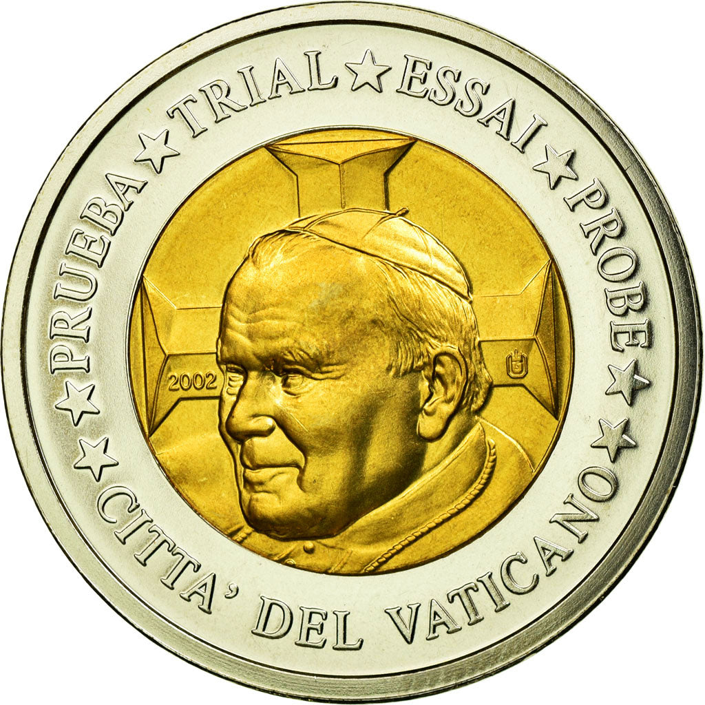 Vatican, Médaille, 2 Euro Essai, Jean-Paul II, 2002, FDC, Bi-Metallic
