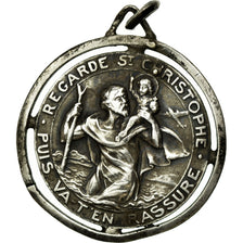 France, Medal, Religion, Saint Christophe, 1958, EF(40-45), Silver