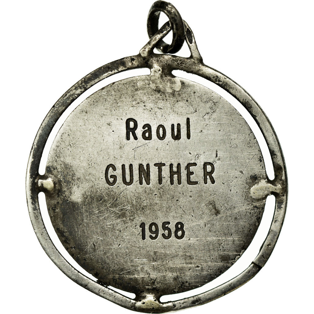 France, Medal, Religion, Saint Christophe, 1958, EF(40-45), Silver