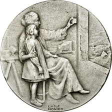 Frankreich, Medaille, Art Nouveau, la Photographie, Monier, VZ, Silvered bronze
