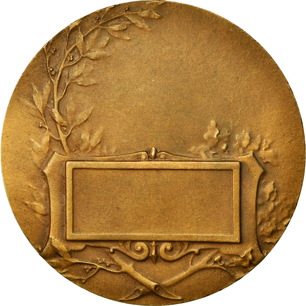 France, Medal, Art Nouveau, Pêcheurs au Bord de l'Eau, Mattei, AU(55-58)