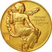 Frankrijk, Medaille, Art Déco, Femme Assise, Vernon, UNC-, Gilt Bronze