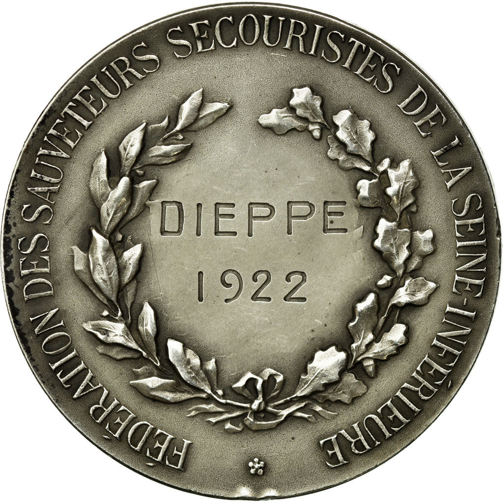 France, Médaille, Fédération des Sauveteurs Secouristes, Dieppe, 1922