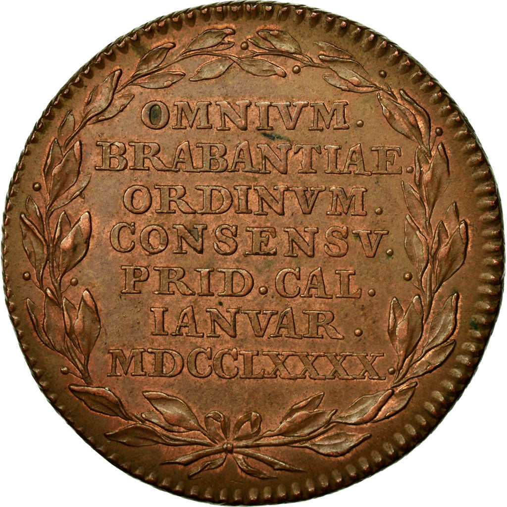 Belgium, Token, Révolution, Brabant, 1790, AU(55-58), Copper