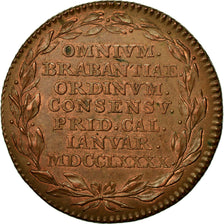 Belgium, Token, Révolution, Brabant, 1790, AU(55-58), Copper