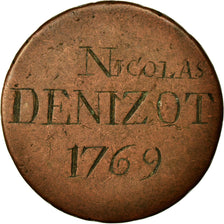 France, Token, Louis XV, Nicolas Denizot, 1769, EF(40-45), Copper