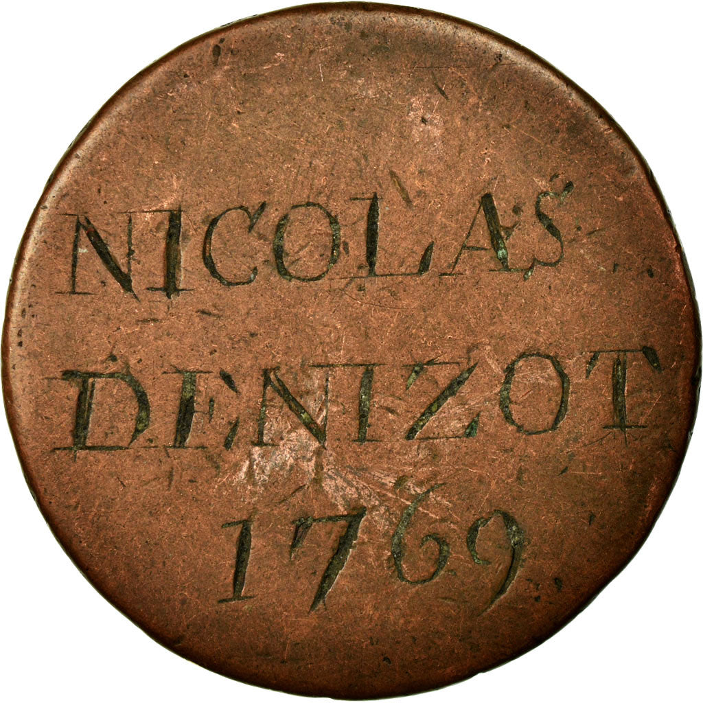 France, Token, Louis XV, Nicolas Denizot, 1769, EF(40-45), Copper