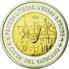 Vatican, Medal, 2 E, Essai-Trial Benoit XVI, 2012, MS(65-70), Bi-Metallic